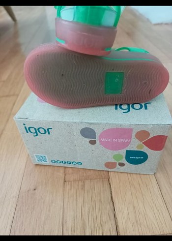 Kız Çocuk Yeşil Cırt Cırtlı Sandalet - Görsel 3