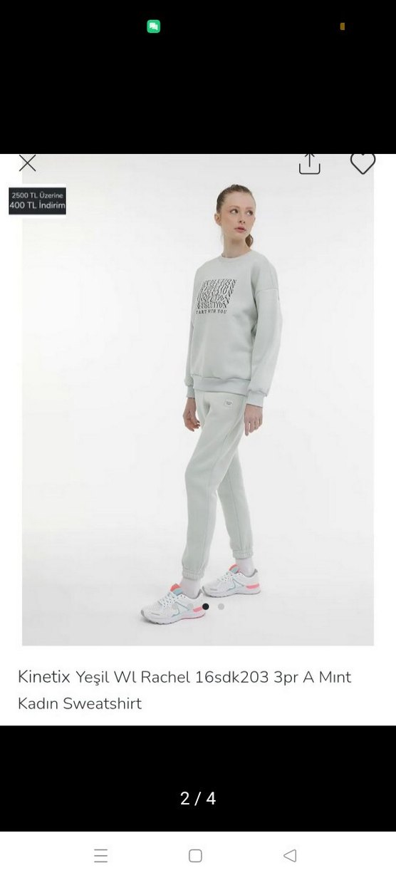 Gri Kadın Sweatshirt Uzun Kollu Rahat Kesim - Görsel 4