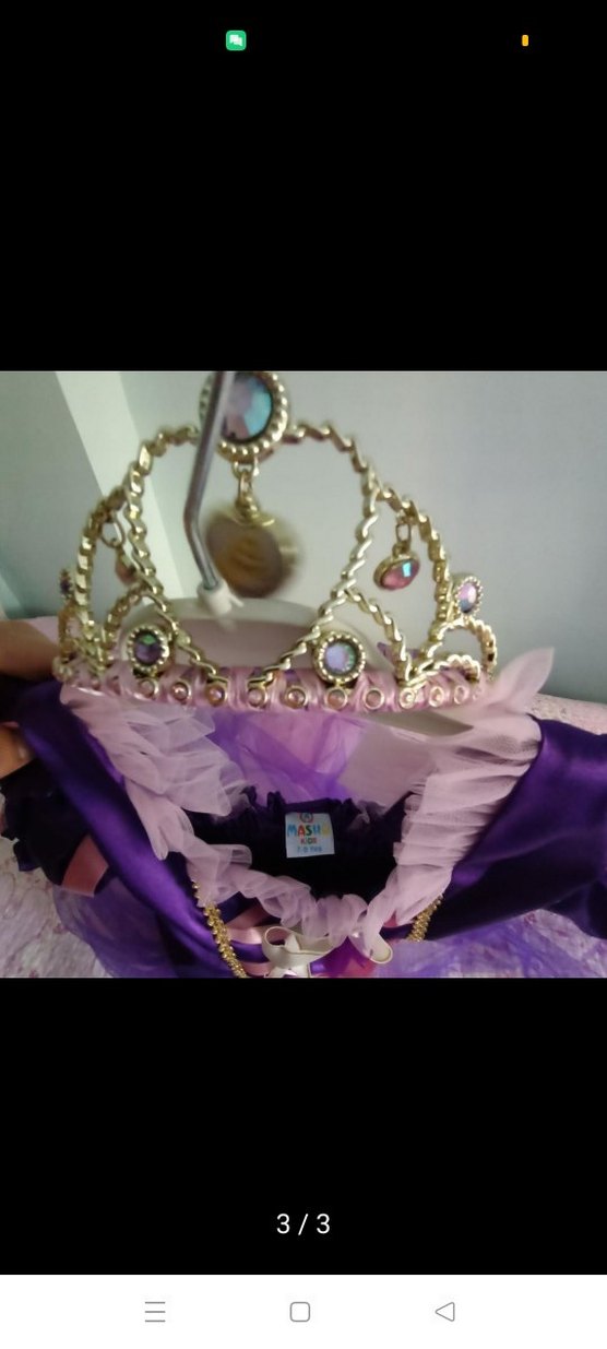 Mor Drapeli Straplez Çocuk Kostümü - Görsel 3