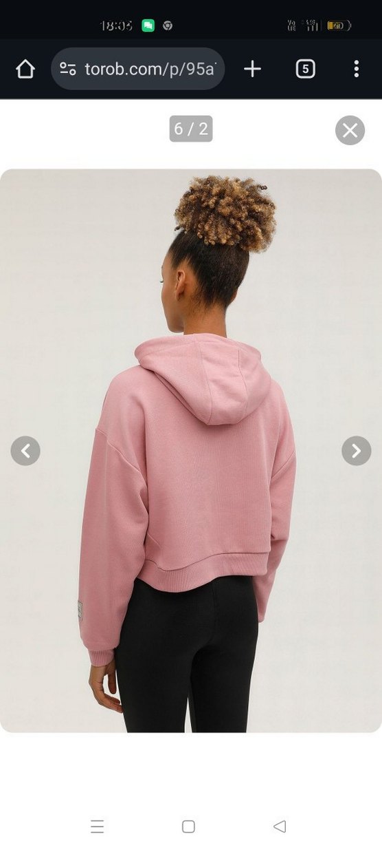 Pembe Yüksek Yakalı Kadın Sweatshirt - Görsel 4