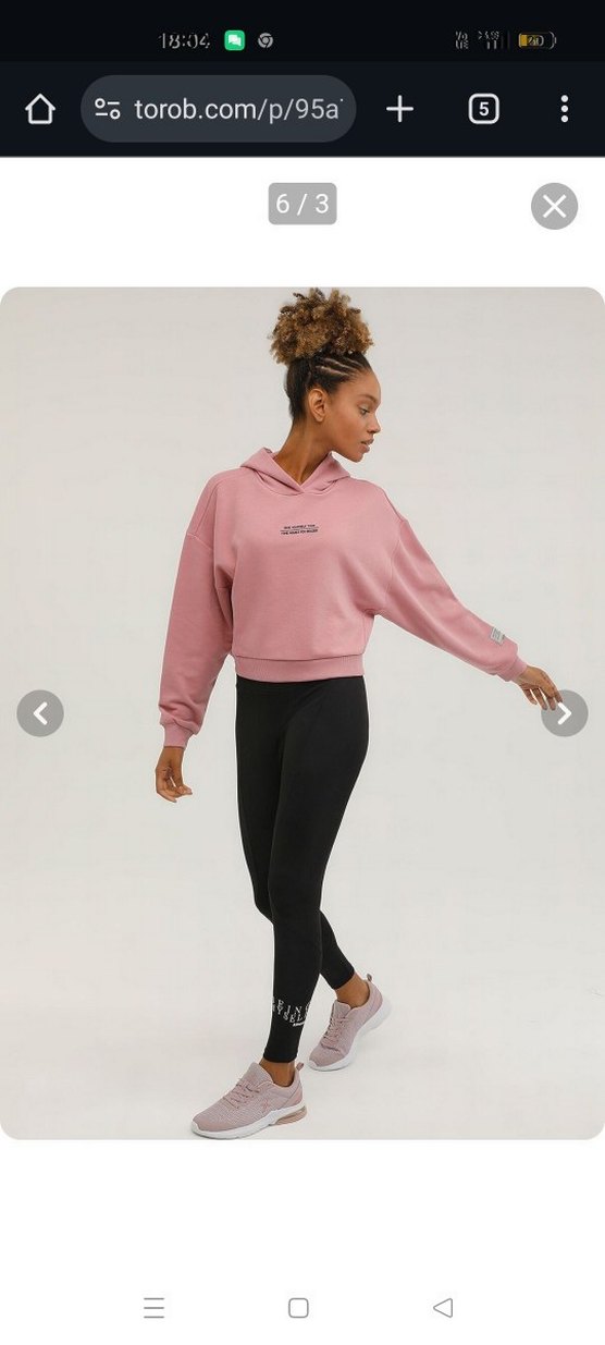 Pembe Yüksek Yakalı Kadın Sweatshirt - Görsel 3