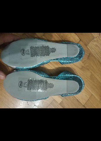 Turkuaz Tokalı Kız Çocuk Babet - Görsel 2