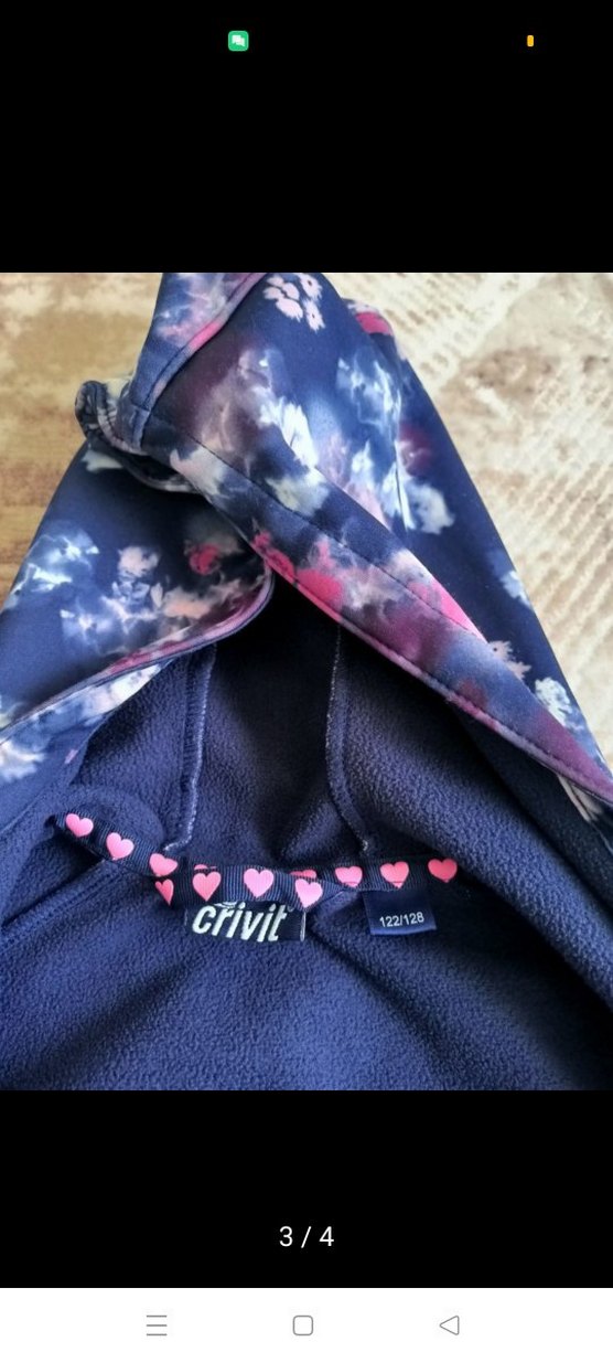 kıç çocuk Mor Uzun Kapüşonlu Fermuarlı Ceket - Görsel 3