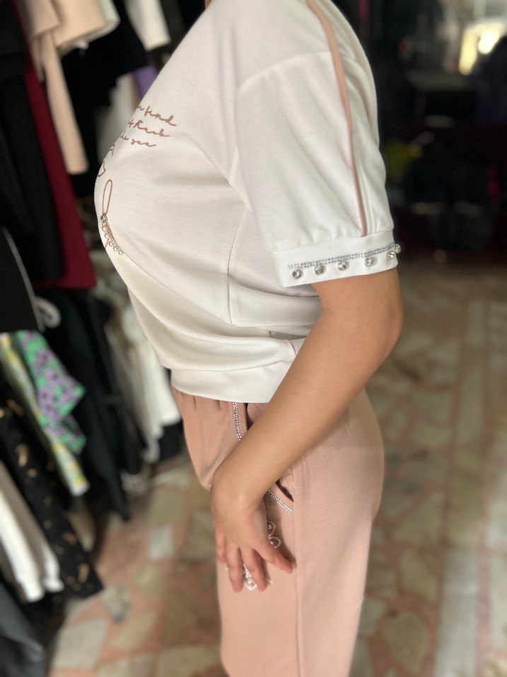 Taşlı kadın eşofman takımı - Görsel 3