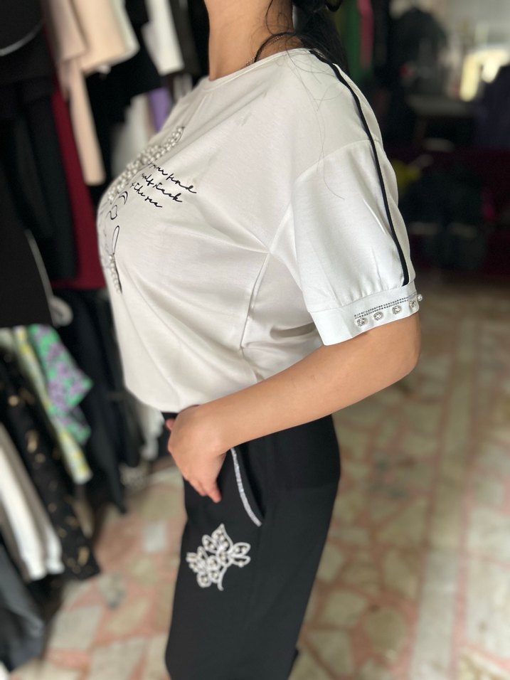 Taşlı eşofman takımı kadın - Görsel 3