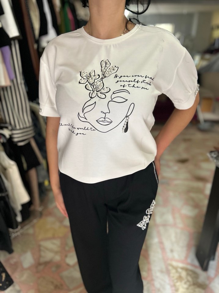 Taşlı eşofman takımı kadın - Görsel 4