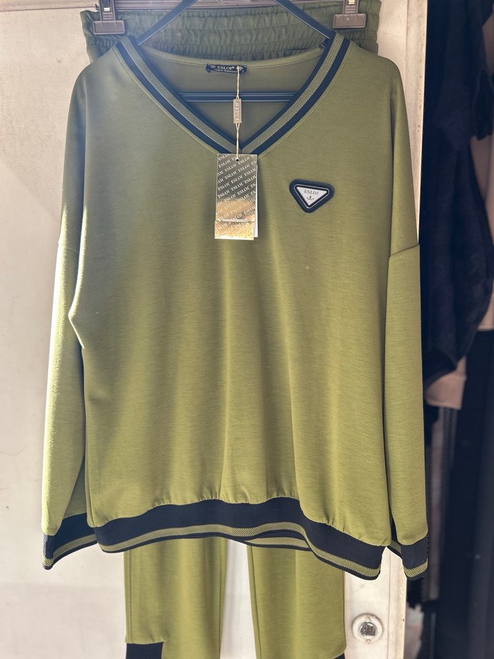 Yeşil Rahat Kesim Kadın Eşofman Takımı - Görsel 2