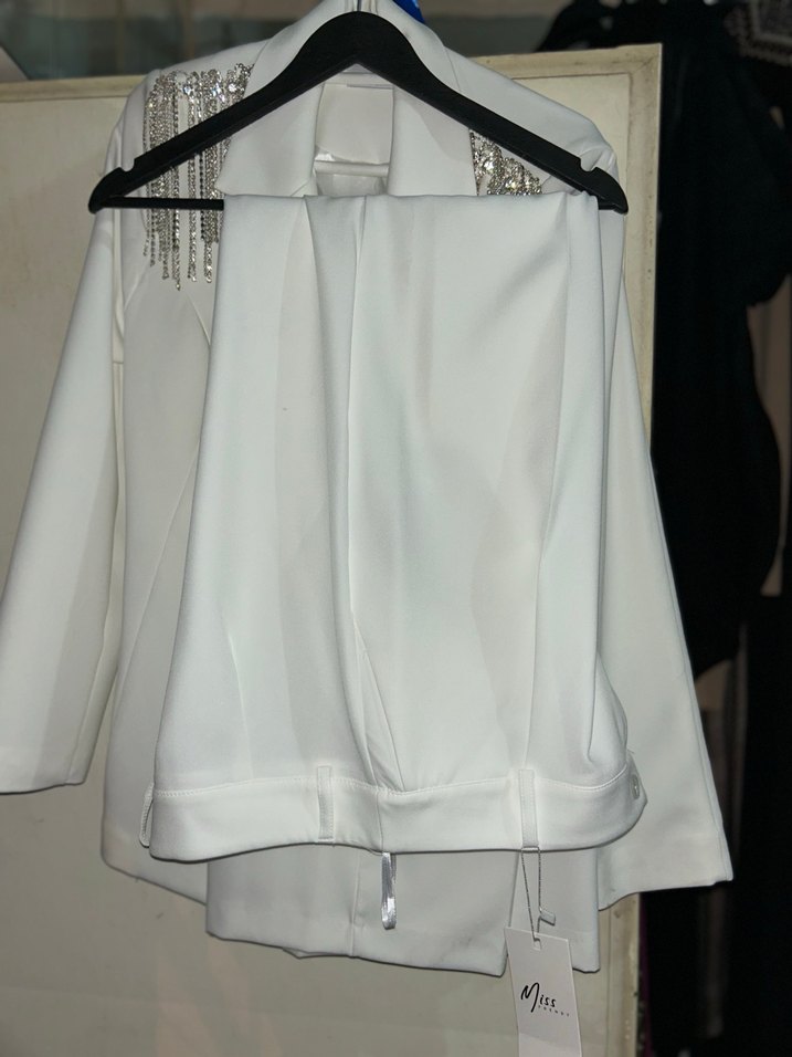 Taşlı blazer takım - Görsel 2