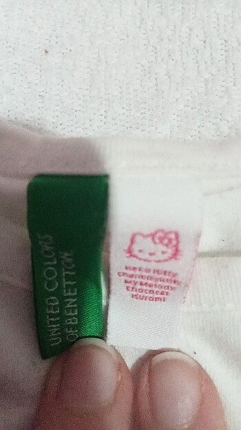9 Yaş Beden Beyaz hello kitty uzun kollu üst 