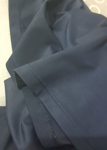 Koyu Lacivert Tesettür Mayo Takımı, Uzun Kollu, Basic,Haşema - Görsel 6