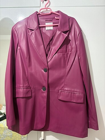 Bershka deri blazer ceket