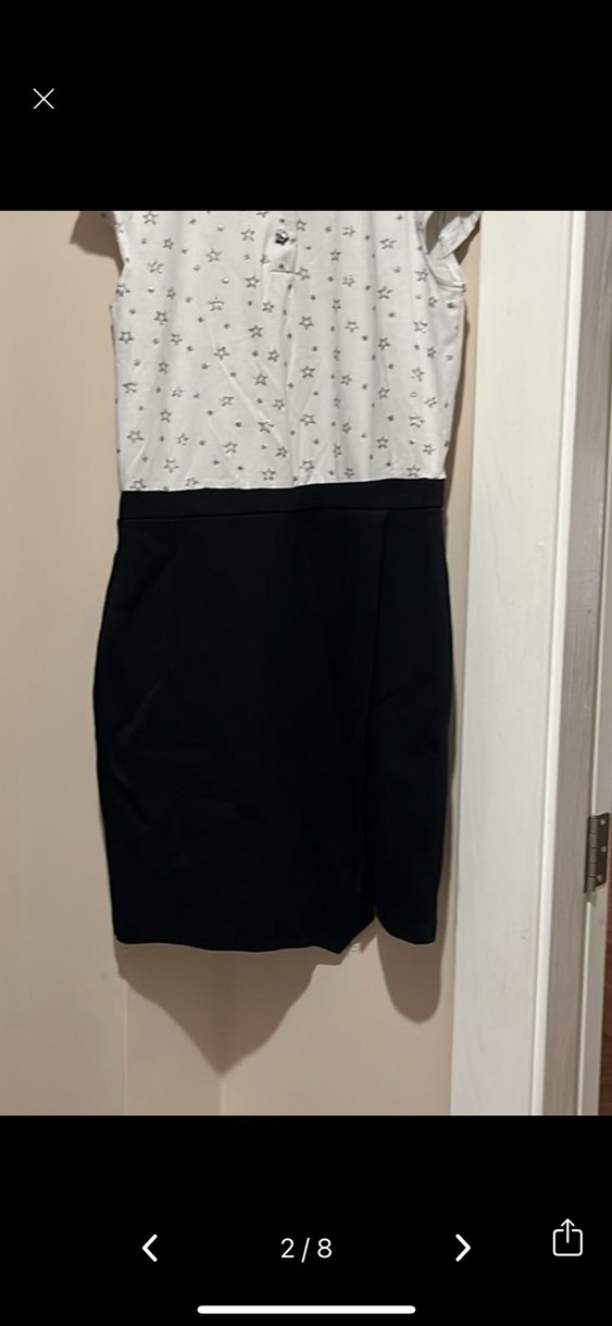 Düğmeli Yakalı Midi Elbise - Görsel 5