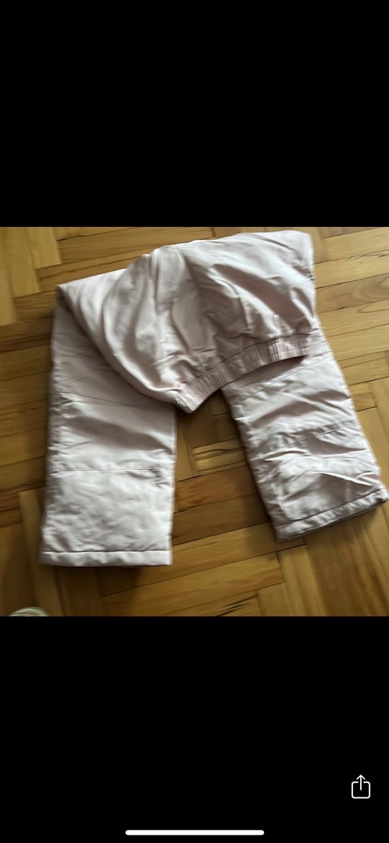 Açık pembeKız Çocuk Bol Kesim Pilili yağmurluk kar Pantolon - Görsel 2