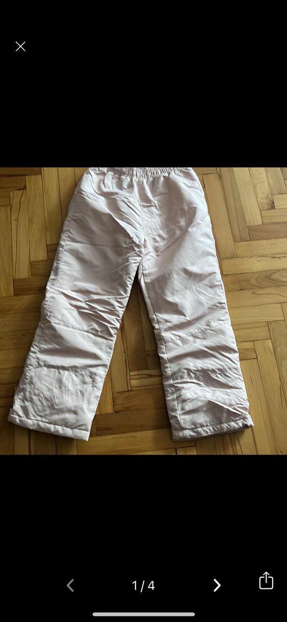 Açık pembeKız Çocuk Bol Kesim Pilili yağmurluk kar Pantolon - Görsel 5