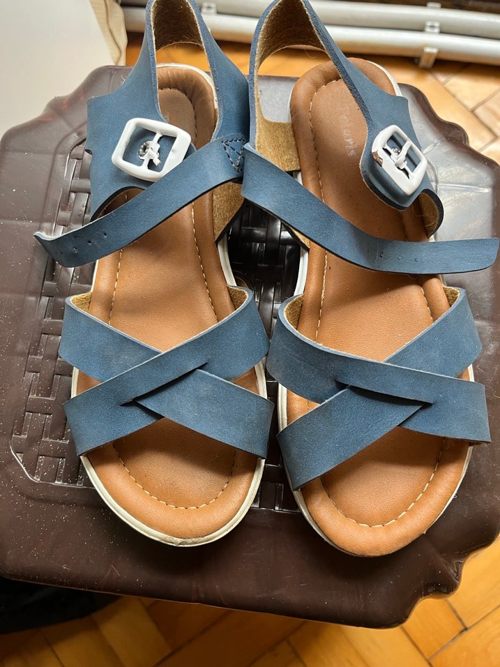 Tokalı Mavi   Sandalet - Görsel 4