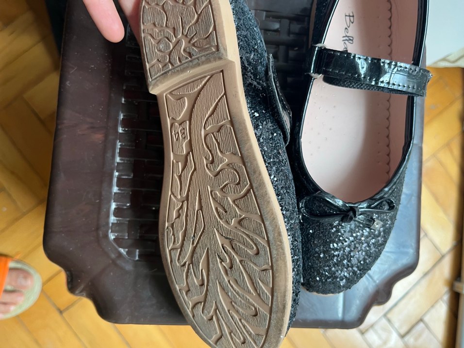 Kız Çocuk Siyah Kemerli Yılan Desenli Babet - Görsel 3