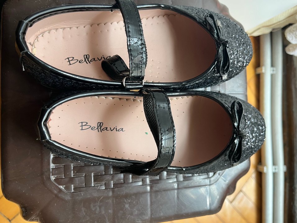 Kız Çocuk Siyah Kemerli Yılan Desenli Babet - Görsel 2