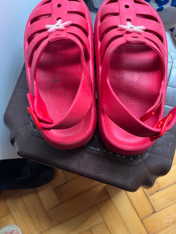 Kız Çocuk kırmızıTokalı Sandalet - Görsel 2