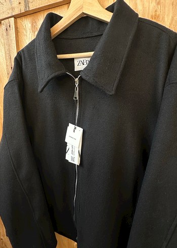 Zara Siyah Kaşe Ceket - Görsel 3
