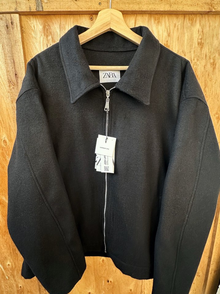 Zara Siyah Kaşe Ceket - Görsel 2