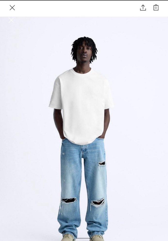 Zara HeavyWeight Beyaz Tshirt - Görsel 2