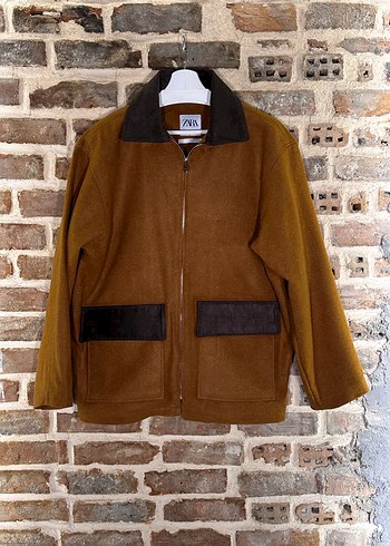 Zara Taba Rengi Kaşe Ceket - Görsel 2