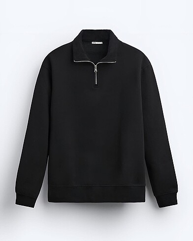 Zara Fermuarlı Yaka Sweatshirt