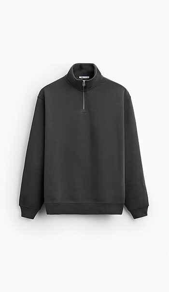 Zara Fermuarlı Yaka Sweatshirt