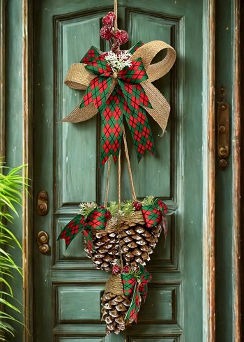 Renkli Kozalaklı Kapı Süsü - Görsel 5