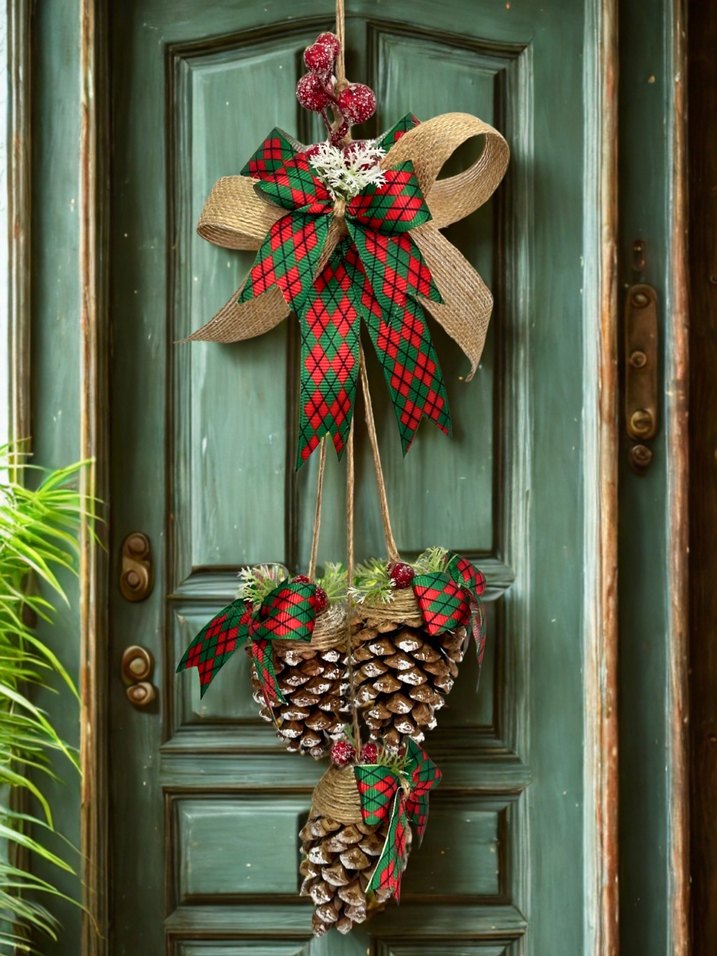 Renkli Kozalaklı Kapı Süsü - Görsel 5