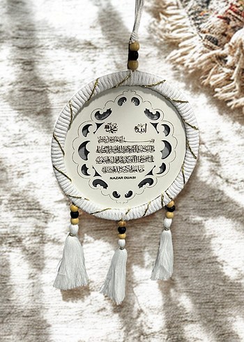 Ahşap Kasnak Nazar ve Bereket Duası 2'li Set - Görsel 3