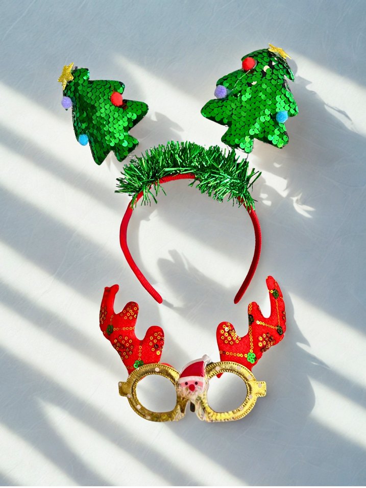 Renkli Boncuklu Yılbaşı Saç Aksesuarları - Görsel 2