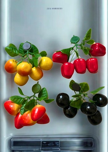 Yapay sebze meyve magnet 4 lü set - Görsel 8