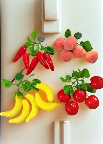 Yapay sebze meyve magnet 4 lü set - Görsel 3
