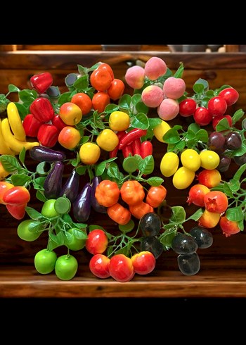 Yapay sebze meyve magnet 4 lü set - Görsel 6