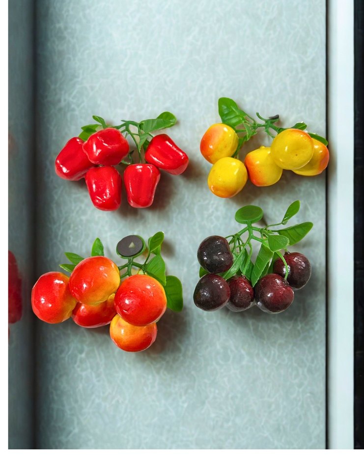 Yapay sebze meyve magnet 4 lü set - Görsel 2