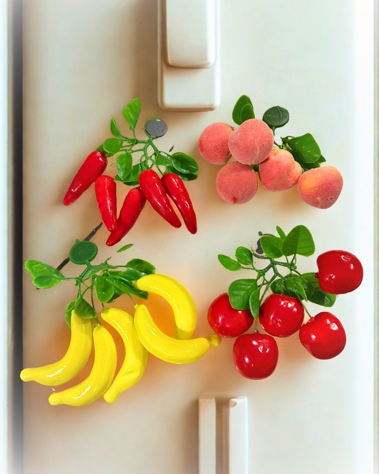 Yapay sebze meyve magnet 4 lü set - Görsel 3