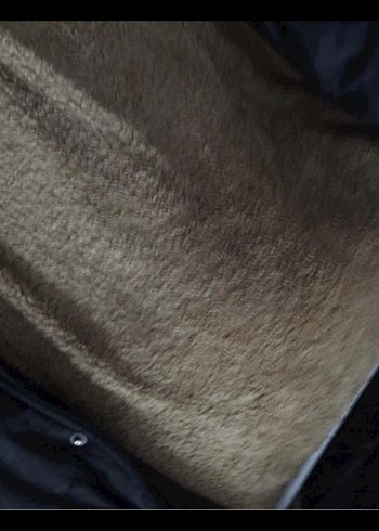 Kürk Detaylı Siyah Midi Kadın Kışlık Mont - Görsel 4