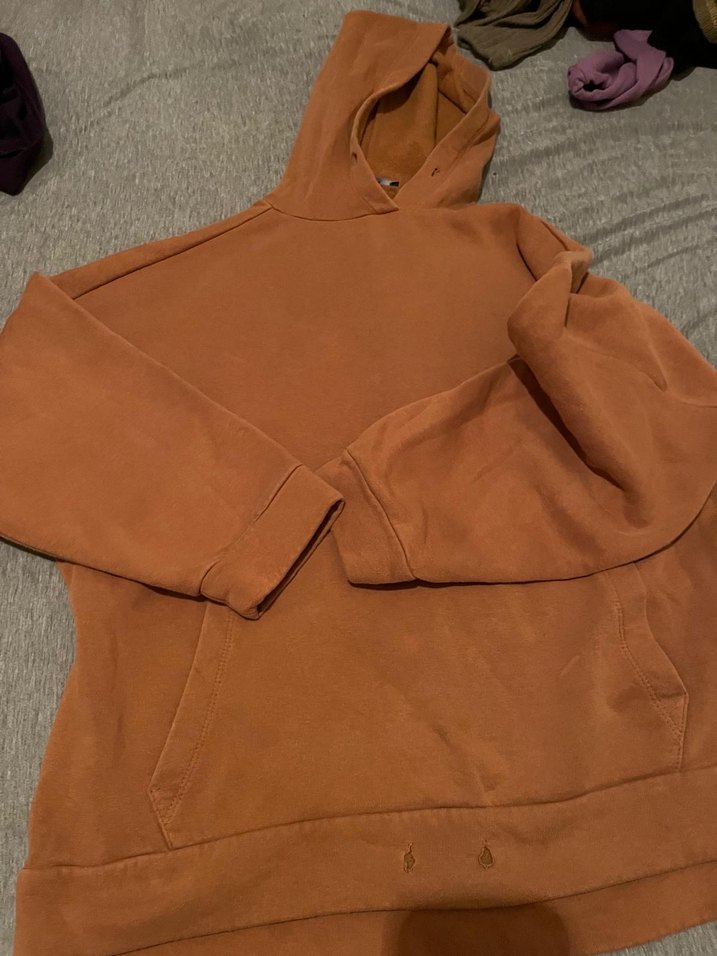 Kadın Kahverengi Kapüşonlu Sweatshirt - Görsel 2