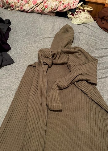 Kadın Kahverengi Balıkçı Yaka Triko Kazak - Görsel 2