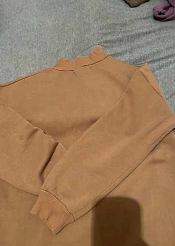 Kadın Kahverengi Rahat Sweatshirt - Görsel 2