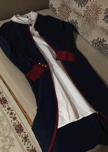 Bordo Drapeli Uzun Kadın Mezuniyet Elbisesi - Görsel 3