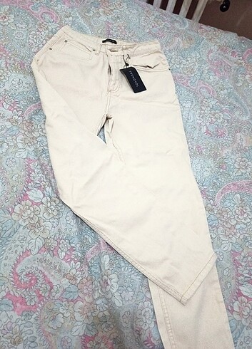 36 Beden Trendyol Krem Pantolon