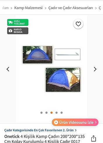  Kamp çadırı 