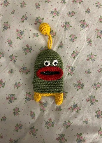 Şaşkın Kurbağa Amigurumi Anahtarlık - Görsel 2