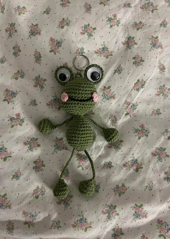 Kurbağa Amigurumi Anahtarlık - Görsel 2