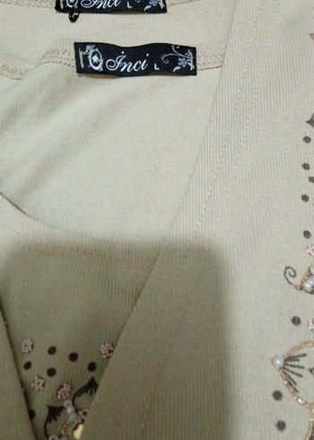 İnci İşlemeli Beyaz Uzun Kadın Hırka - Görsel 2