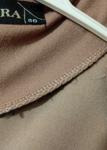 Bej Düğmeli Kadın Uzun Kaban - Görsel 6