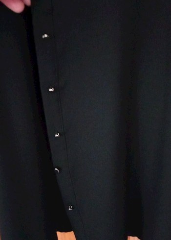 Uzun Kollu Siyah Düğmeli Gotik Kadın gömlek - Görsel 6