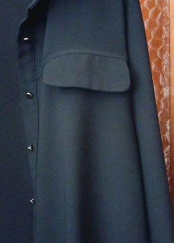 Uzun Kollu Siyah Düğmeli Gotik Kadın gömlek - Görsel 5